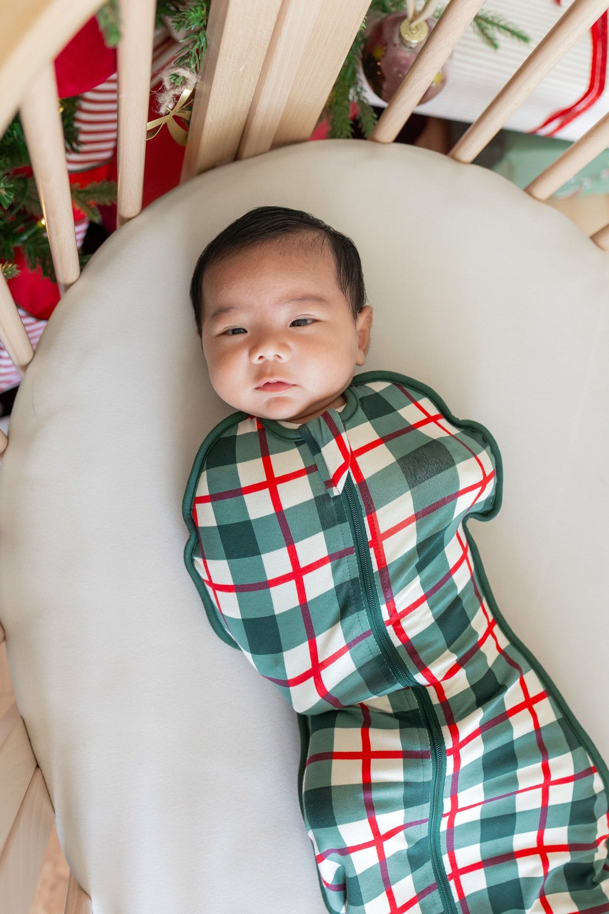 Swaddle Bag in Holiday Plaid 0.5 | Kyte Baby