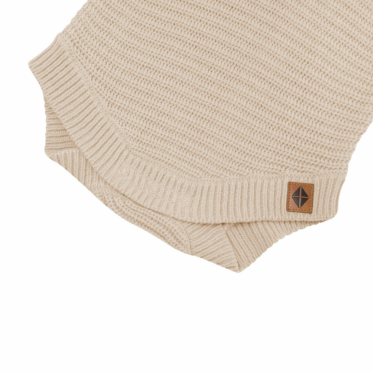 Chunky Knit Romper in Almond | Kyte Baby