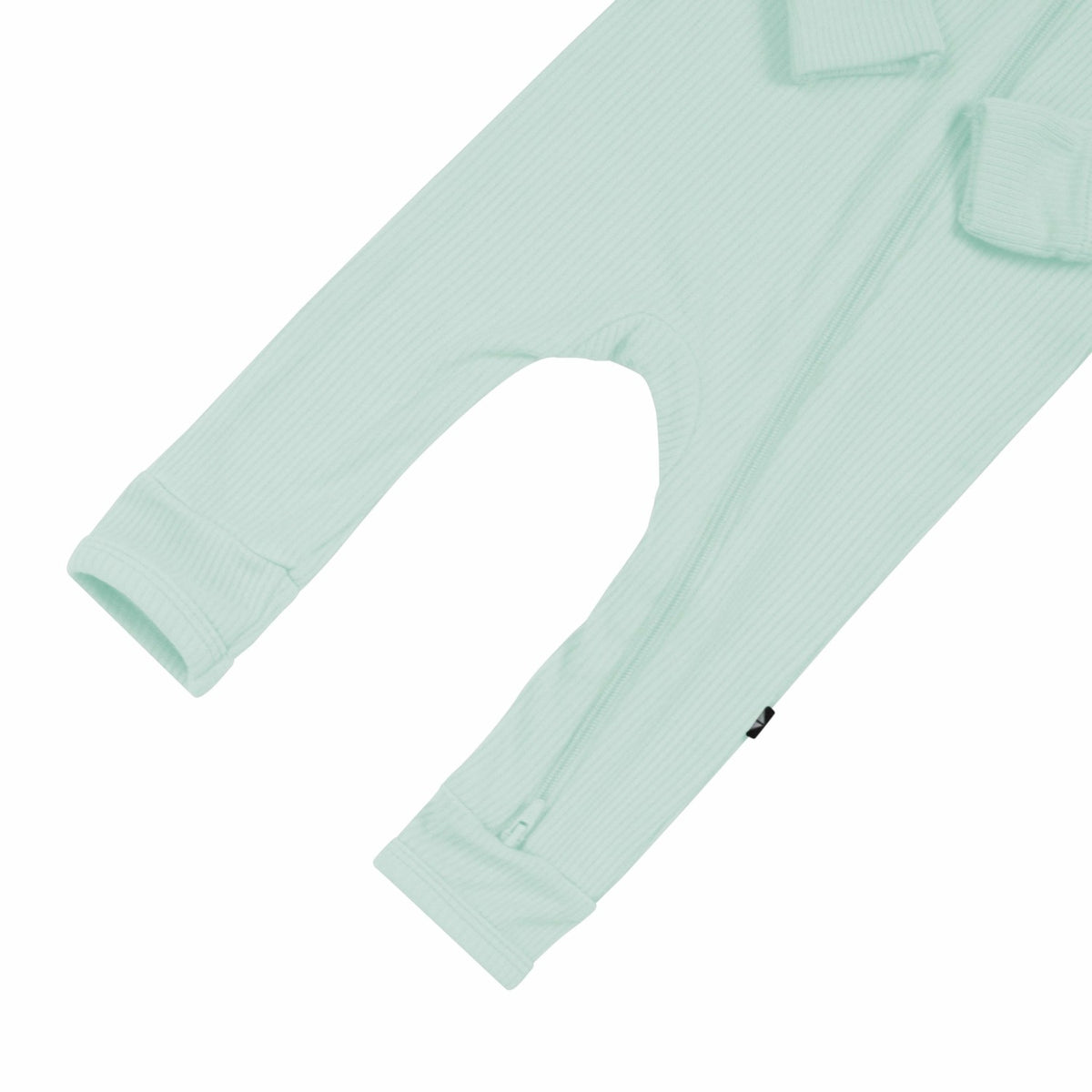 Ribbed Zipper Romper in Sage | Kyte Baby