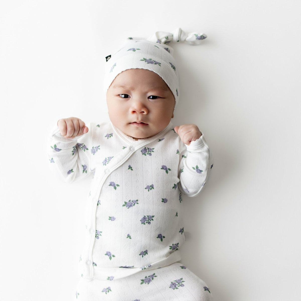 Pointelle Take Me Home Set with Cap in Spray Rose | Kyte Baby