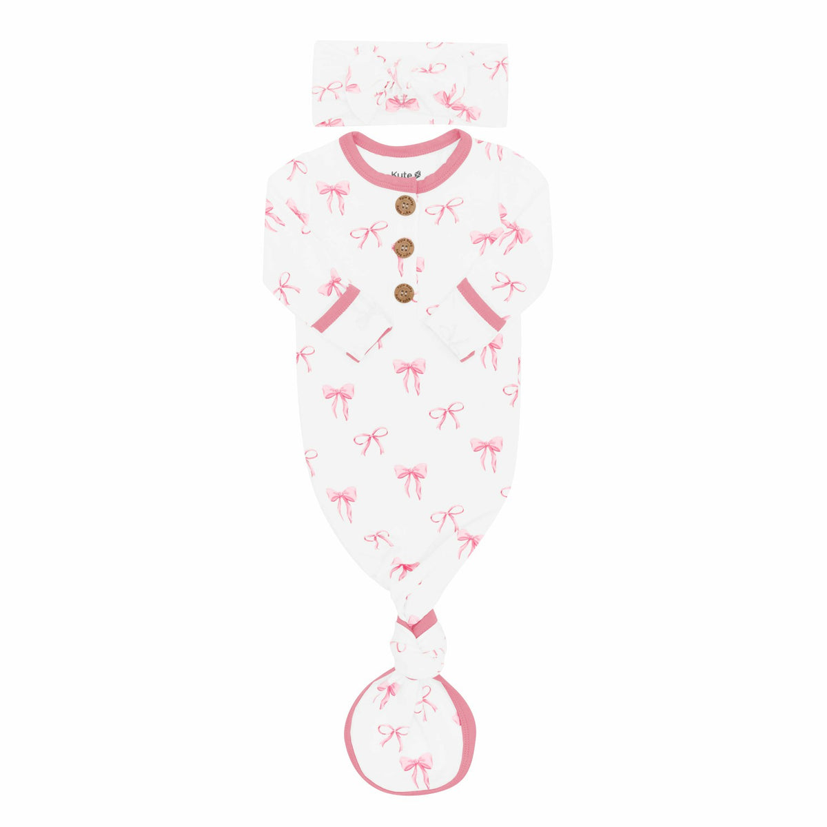 Knotted Gown Bow Set in Bow | Kyte Baby