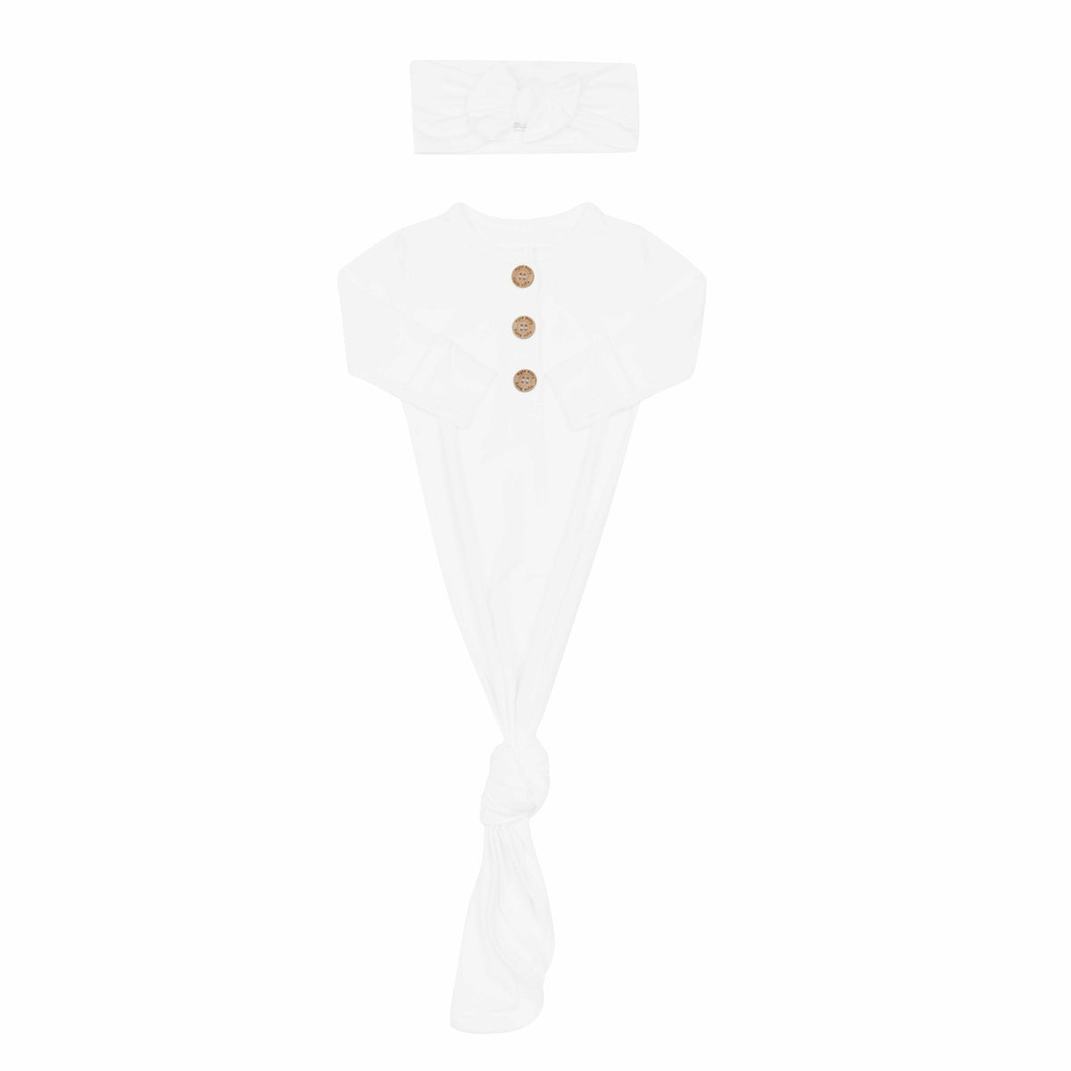 Cloud Knotted Gown Bow Set | Kyte Baby