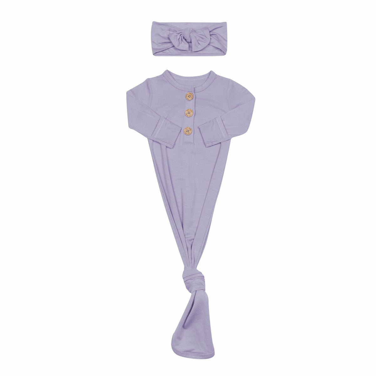 Taro Knotted Gown Bow Set | Kyte Baby
