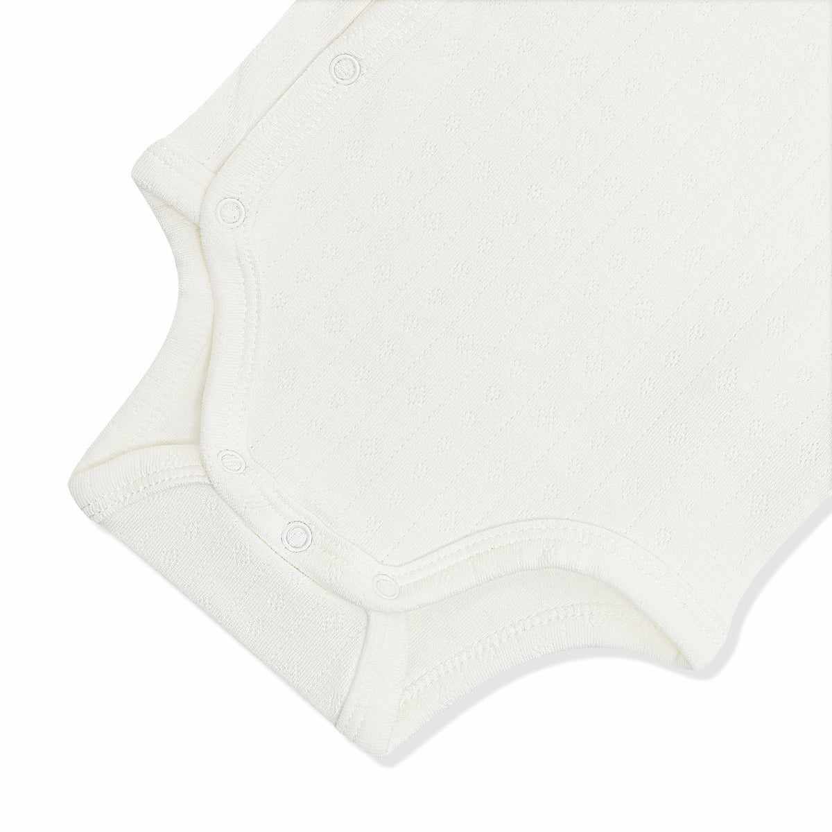 Pointelle Kimono Bodysuit in Cloud | Kyte Baby