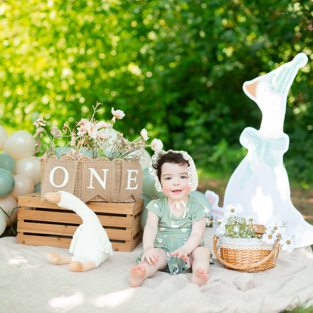 Twirl Bodysuit Dress in Silly Goose | Kyte Baby