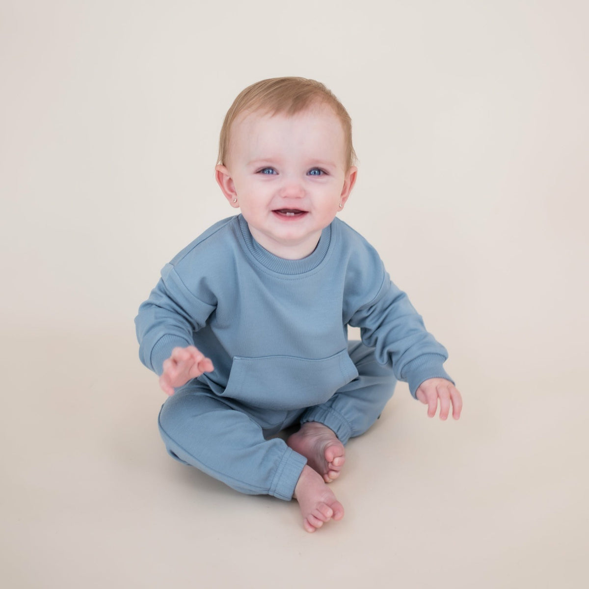 French Terry Jogger Set in Slate | Kyte Baby