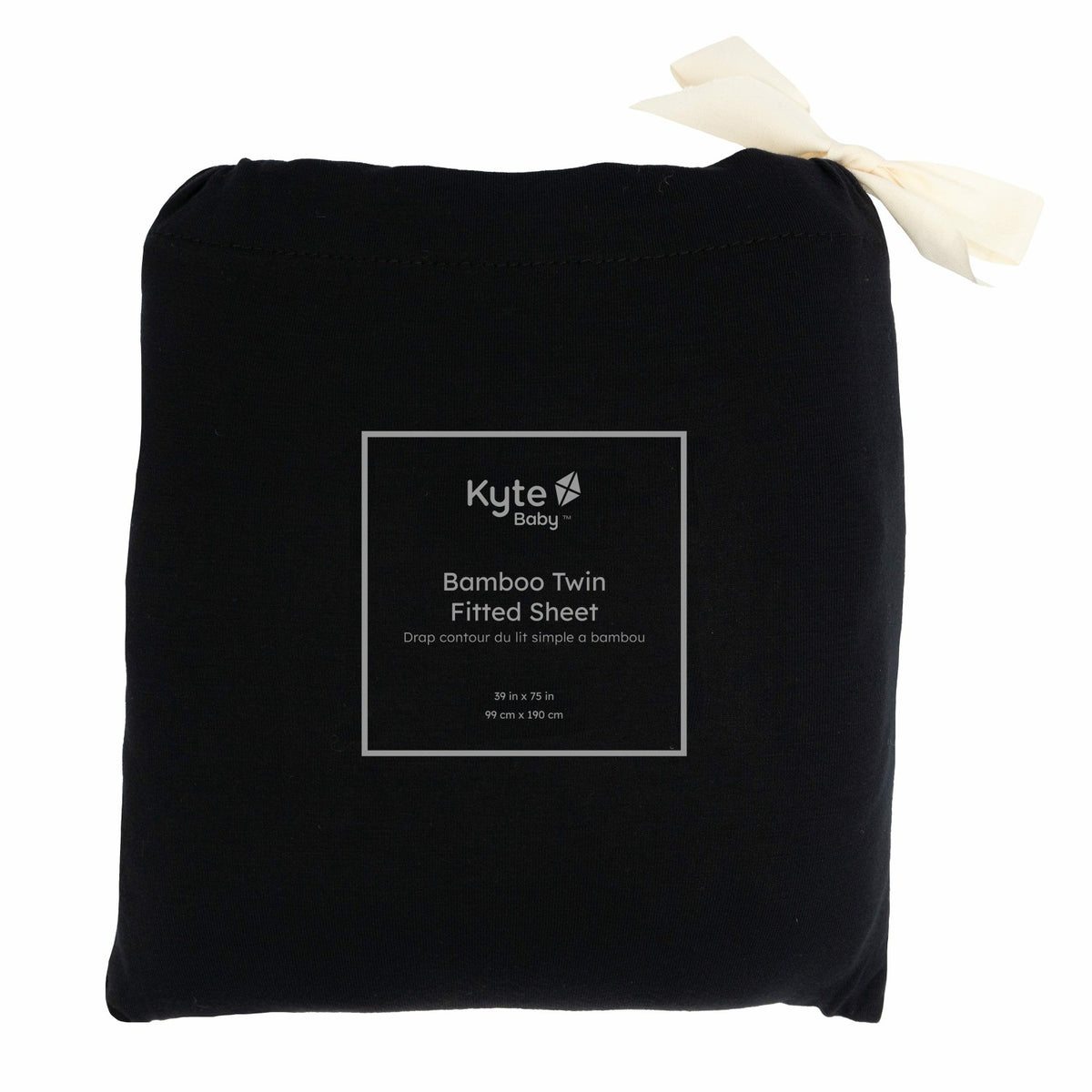 Twin Sheet in Midnight Black | Kyte Baby