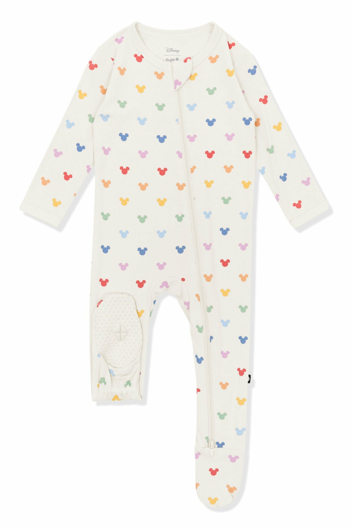 Zippered Footie in Pastel Mickey Mouse | Kyte Baby