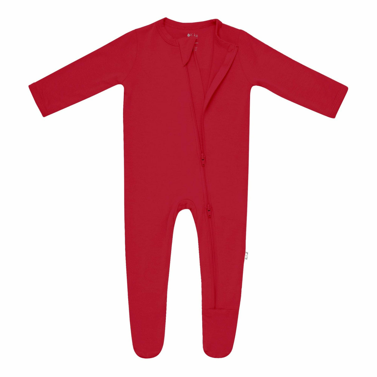 Zippered Footie in Cardinal | Kyte Baby