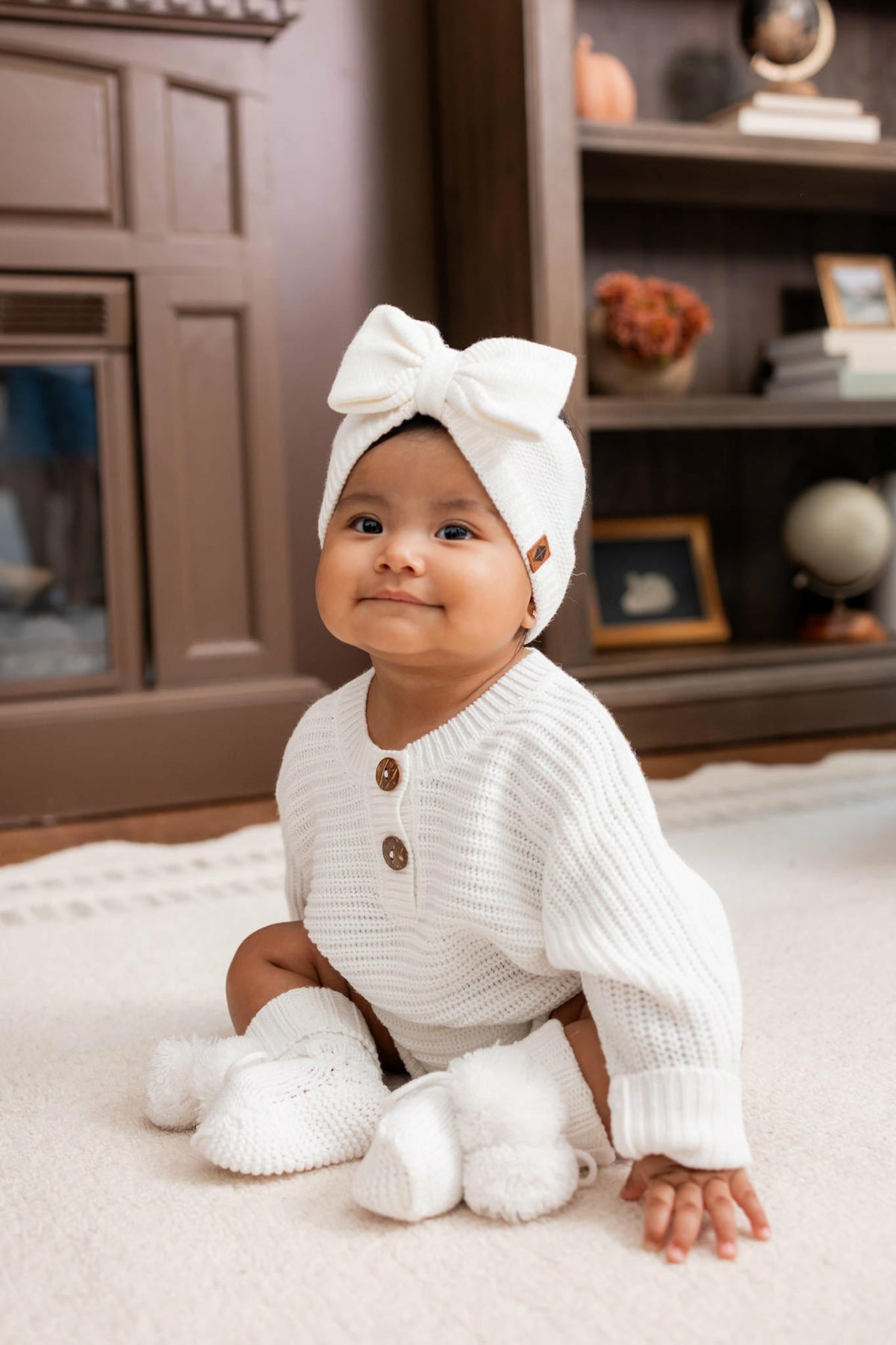 Knit Booties in Cloud | Kyte Baby