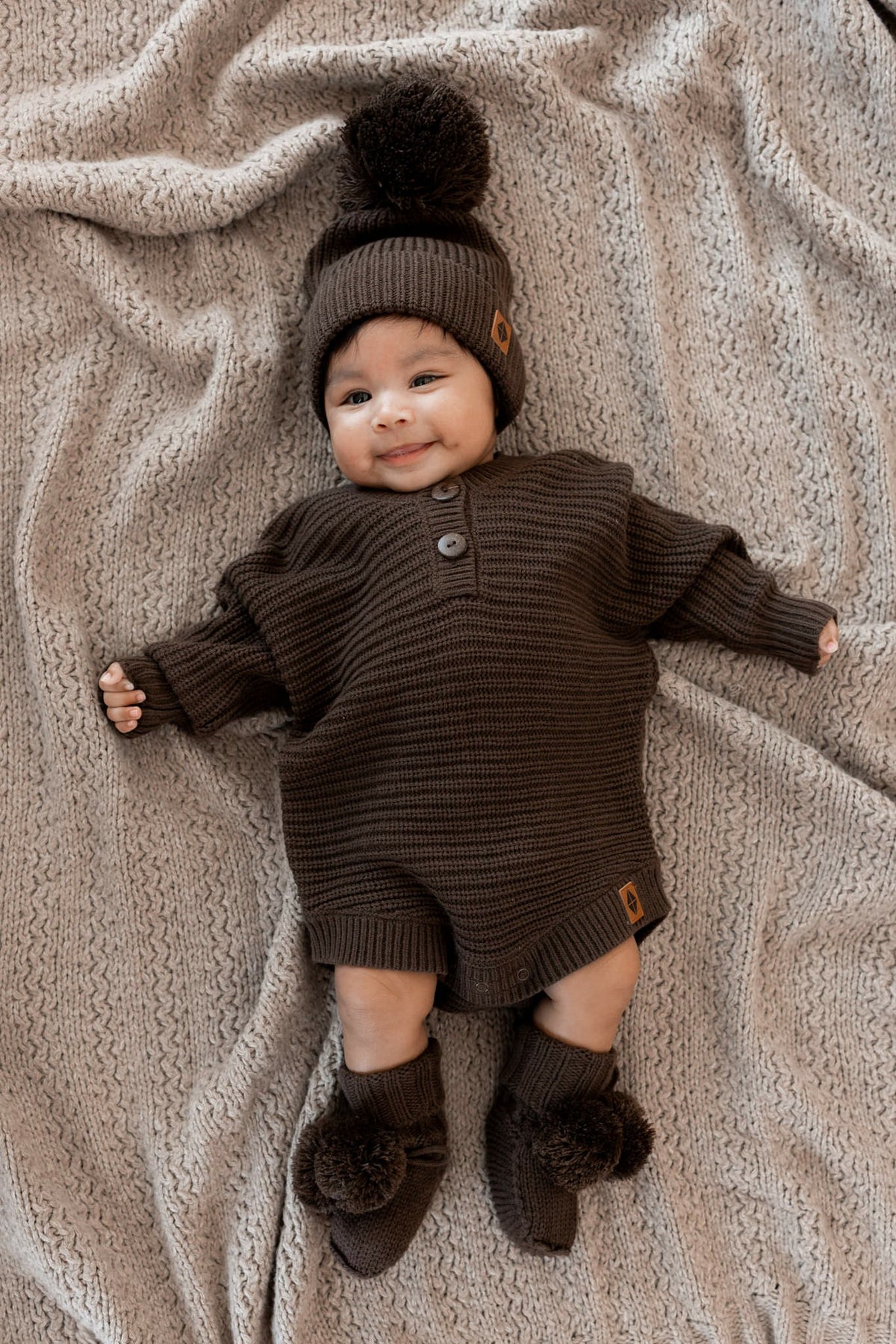 Knit Booties in Espresso | Kyte Baby