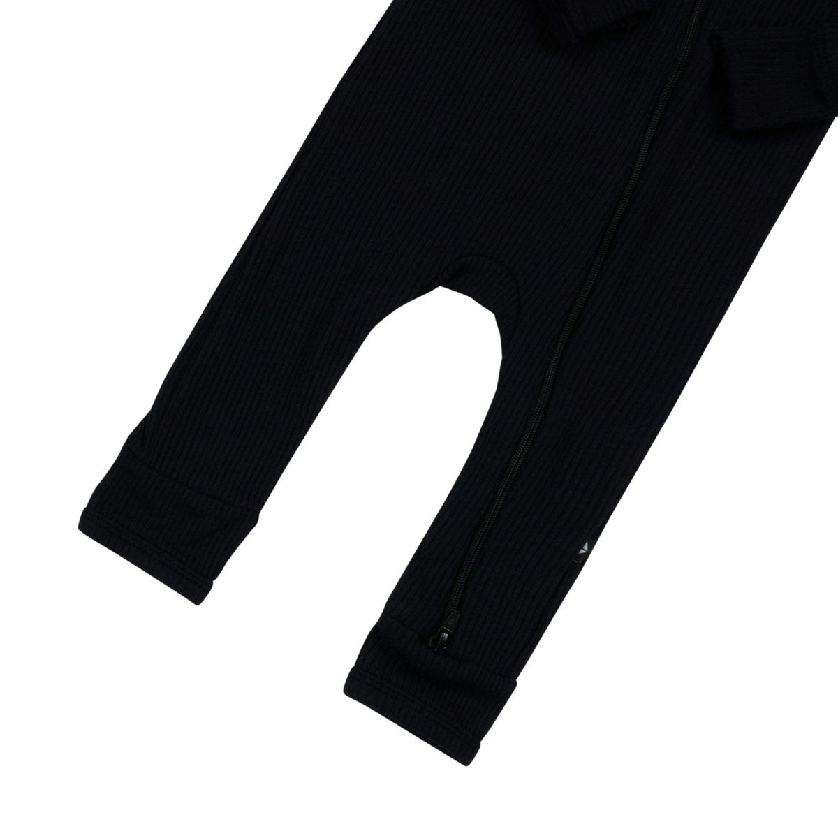 Ribbed Zipper Romper in Midnight | Kyte Baby