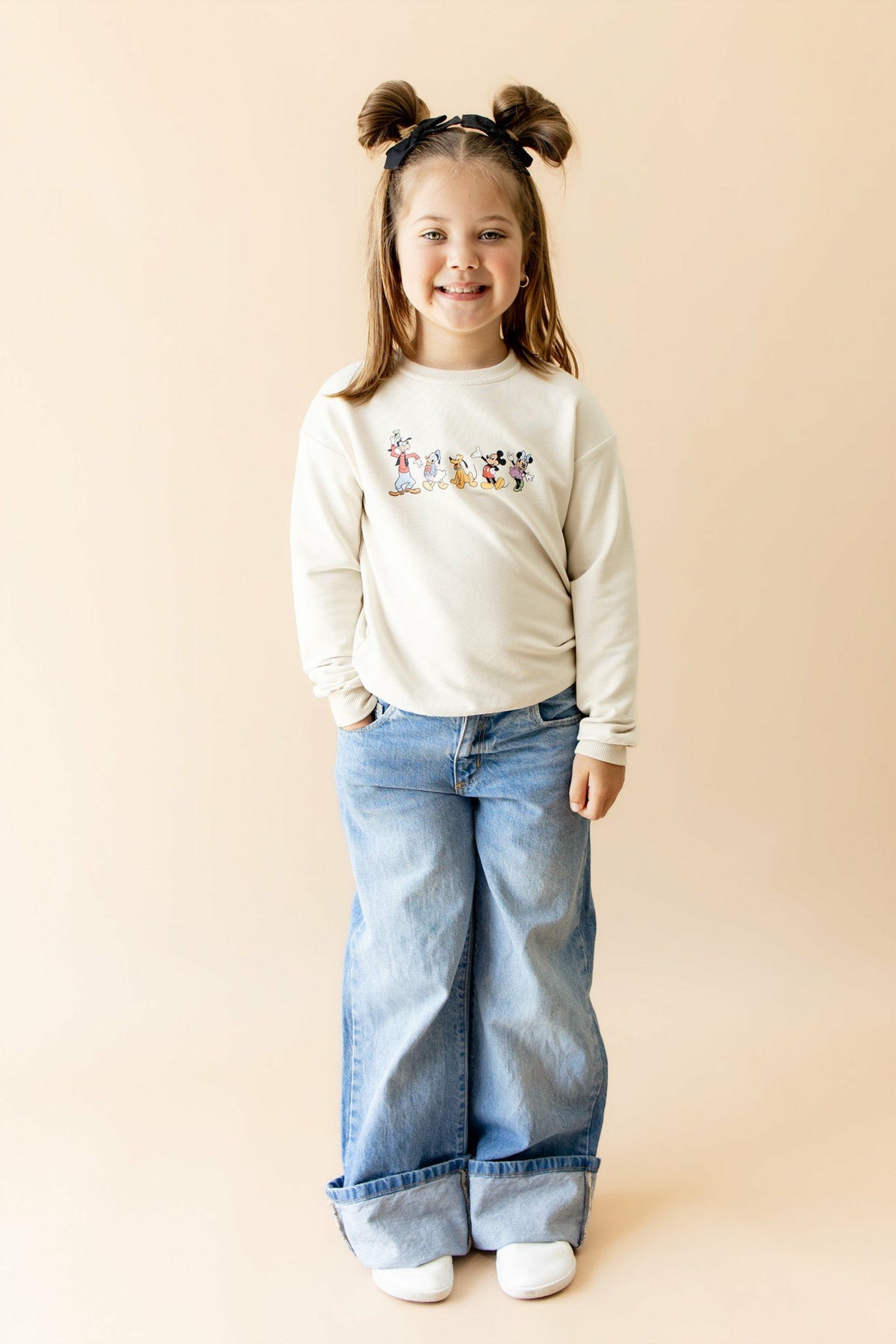 Sweatshirt in Mickey and Friends on Ecru | Kyte Baby