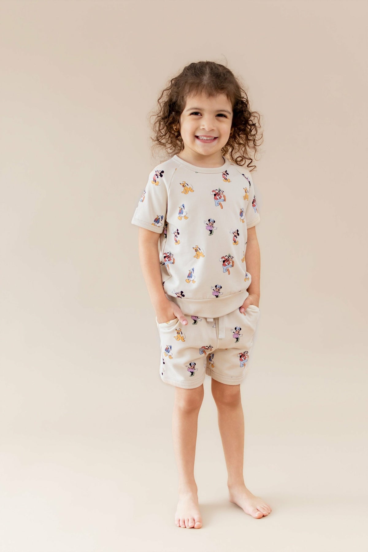 Short Sleeve Jogger Set in Mickey Mouse and Friends | Kyte Baby
