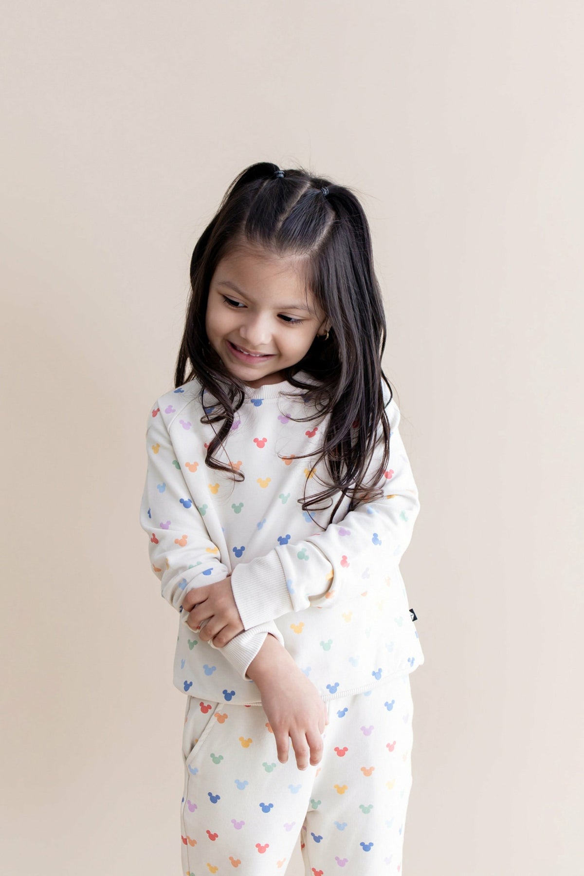 Long Sleeve Jogger Set in Pastel Mickey Mouse | Kyte Baby