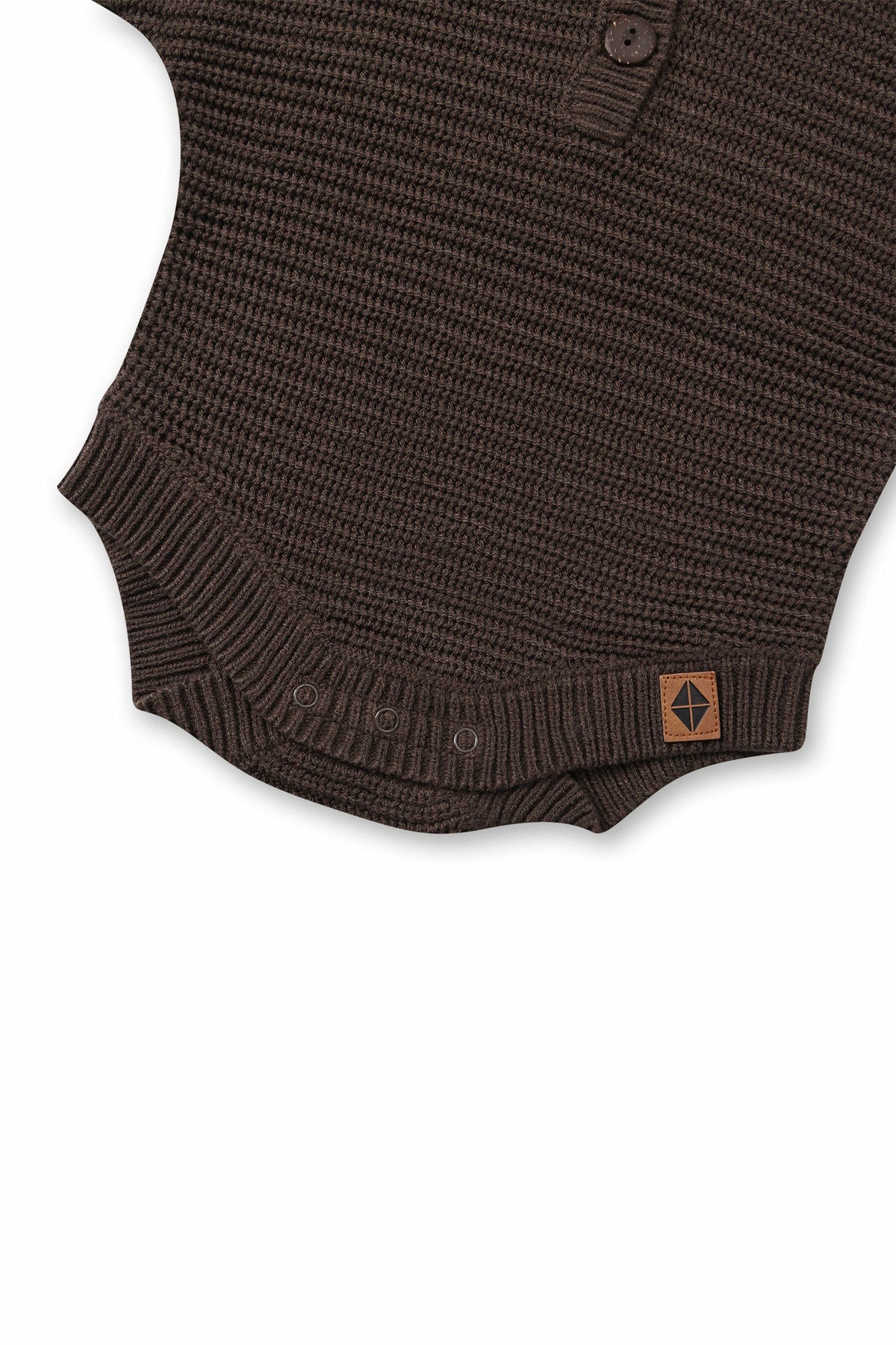 Chunky Knit Romper in Espresso | Kyte Baby
