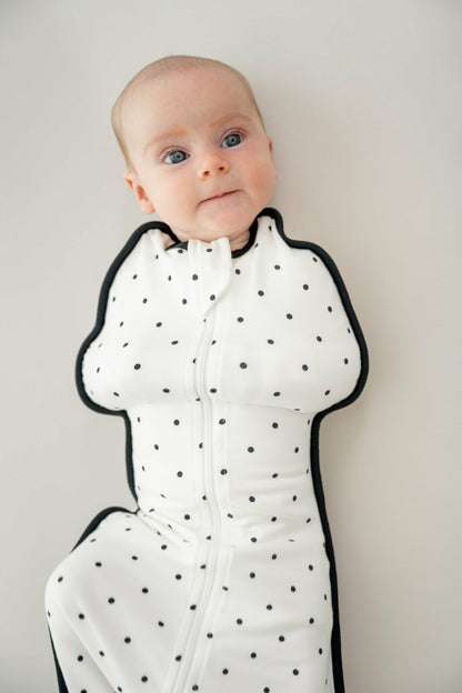 Swaddle Bag in Midnight Polka Dot 0.5 | Kyte Baby