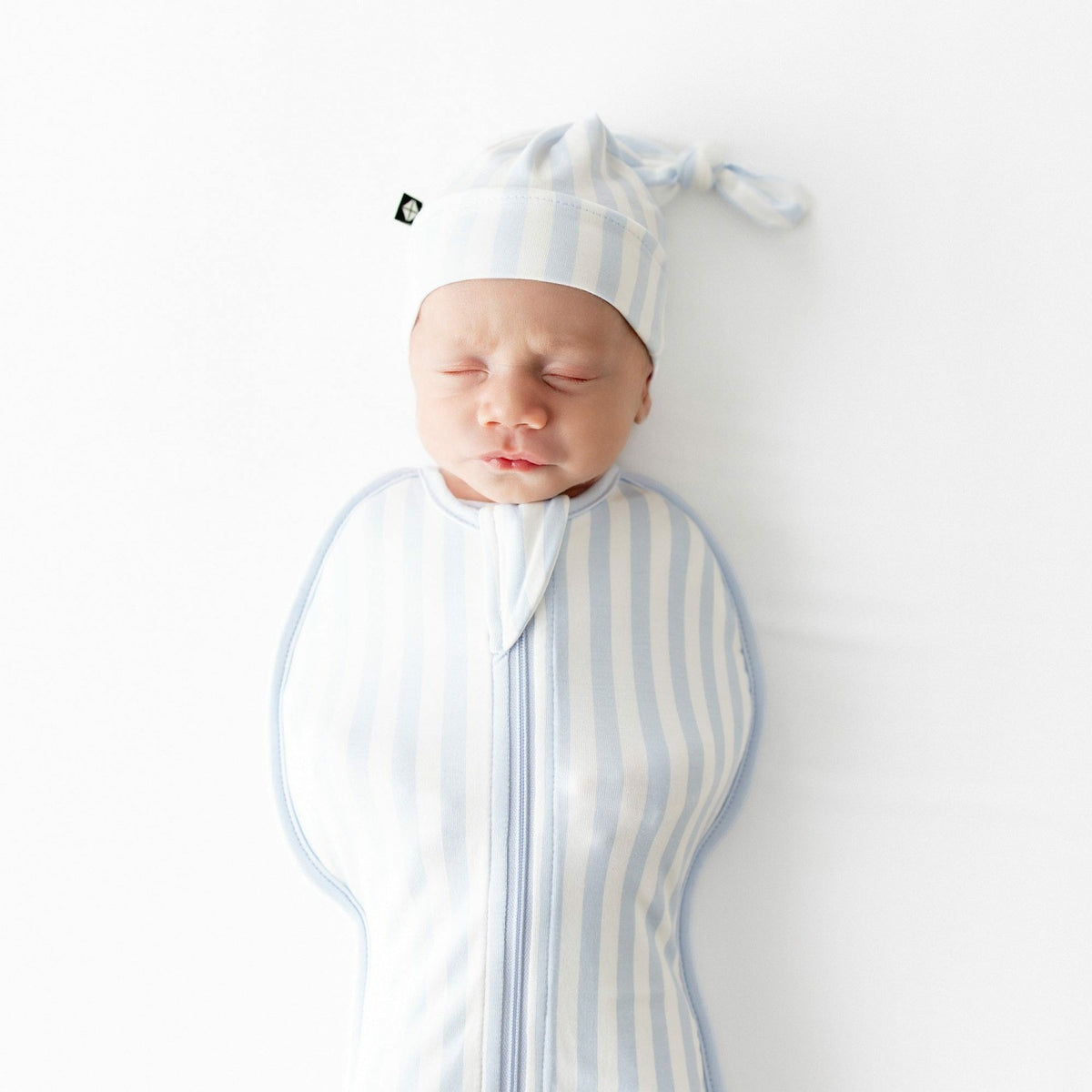 Swaddle Bag in Small Mist Stripe 0.5 | Kyte Baby