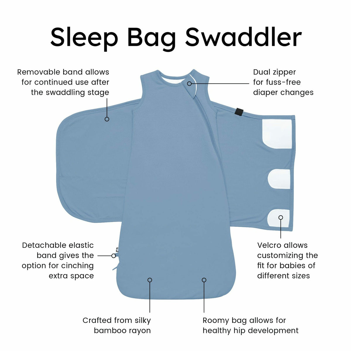 Sleep Bag Swaddler in Slate | Kyte Baby