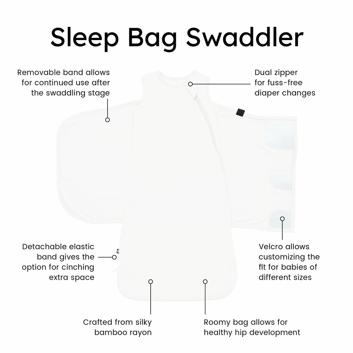 Sleep Bag Swaddler in Cloud | Kyte Baby