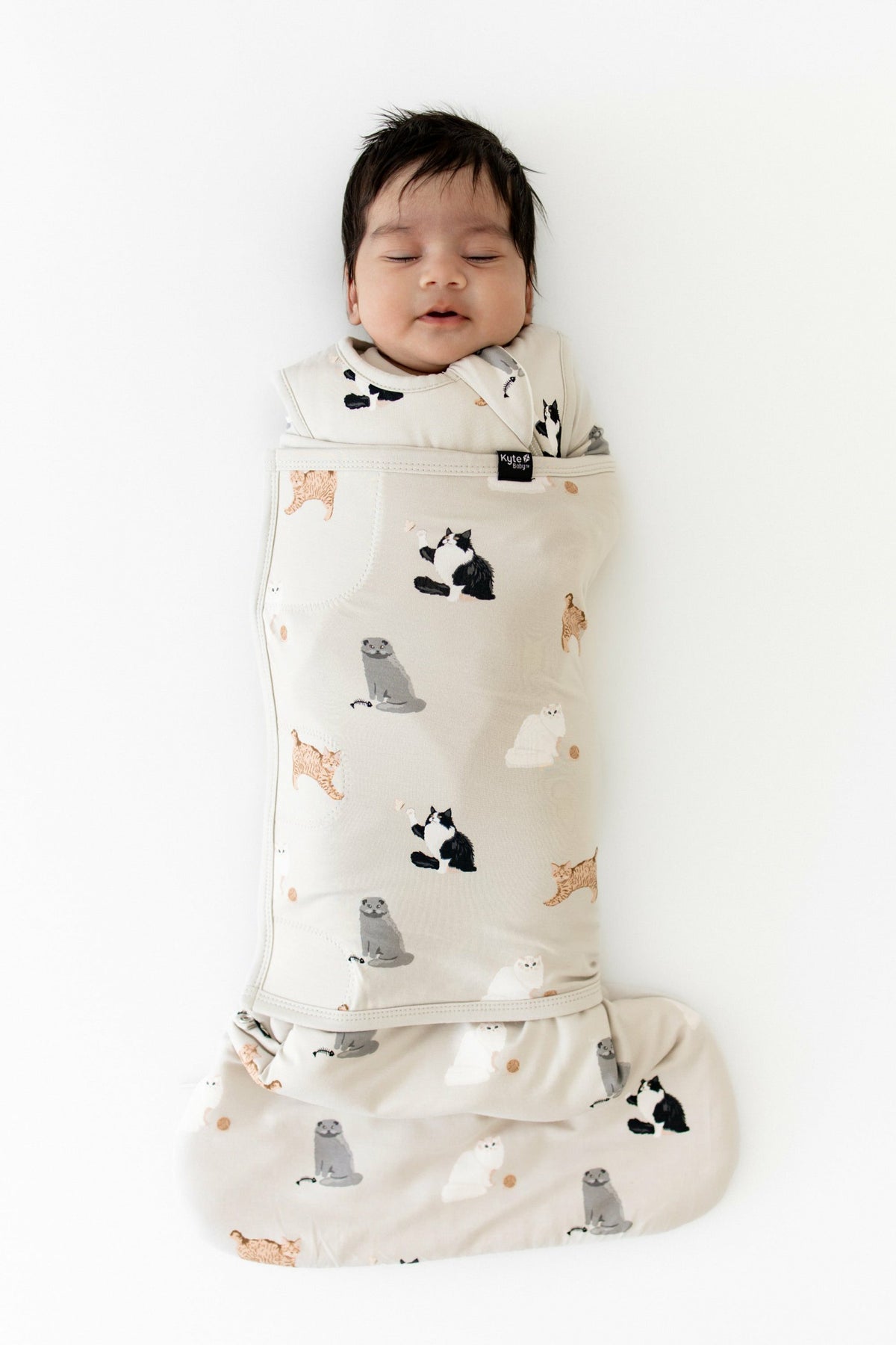Sleep Bag Swaddler in Fluffy Cat 1.0 | Kyte Baby