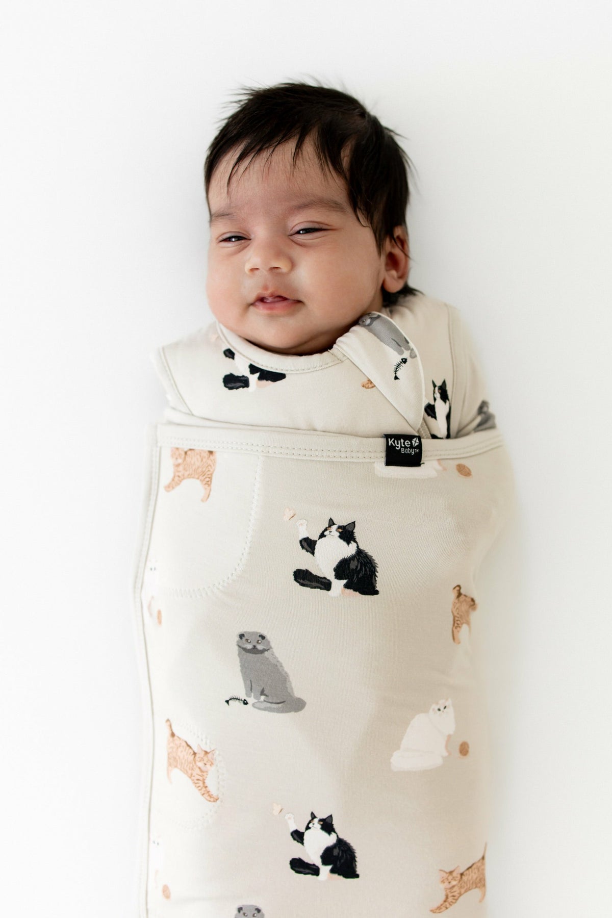 Sleep Bag Swaddler in Fluffy Cat 1.0 | Kyte Baby
