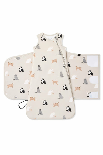 Sleep Bag Swaddler in Fluffy Cat 1.0 | Kyte Baby