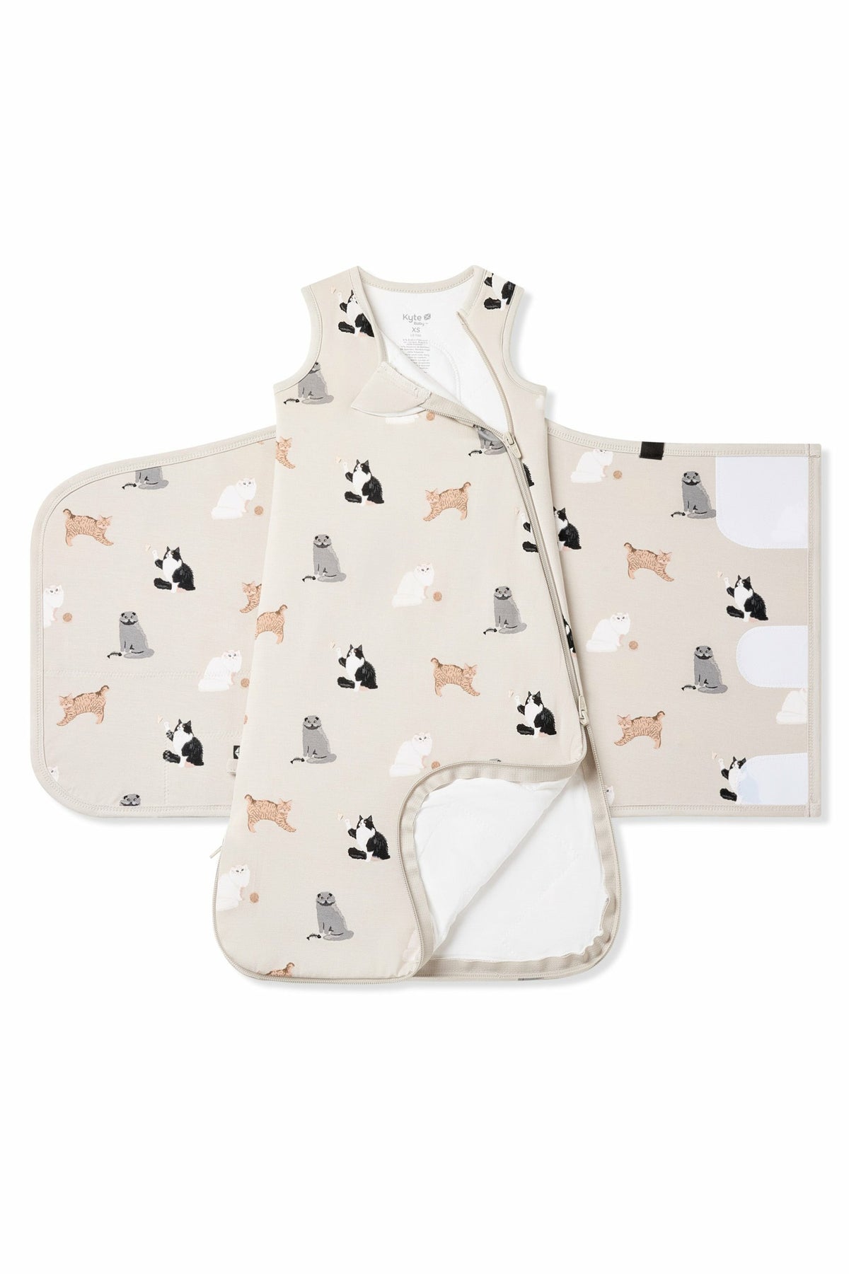 Sleep Bag Swaddler in Fluffy Cat 1.0 | Kyte Baby