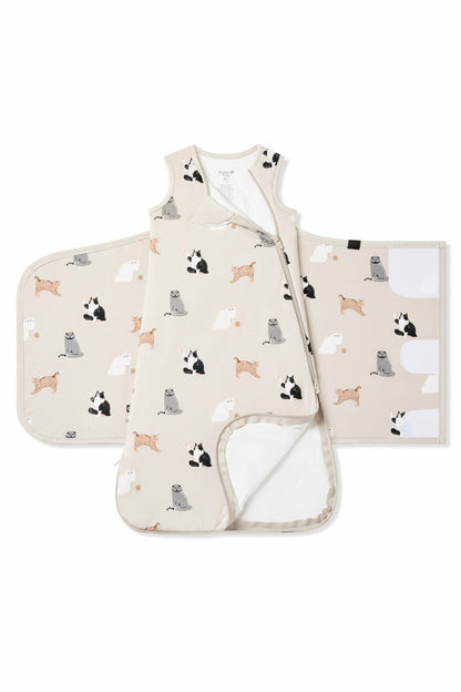 Sleep Bag Swaddler in Fluffy Cat 1.0 | Kyte Baby
