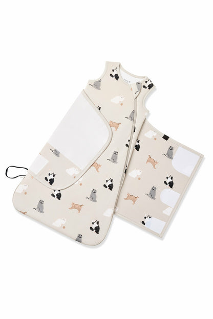 Sleep Bag Swaddler in Fluffy Cat 1.0 | Kyte Baby