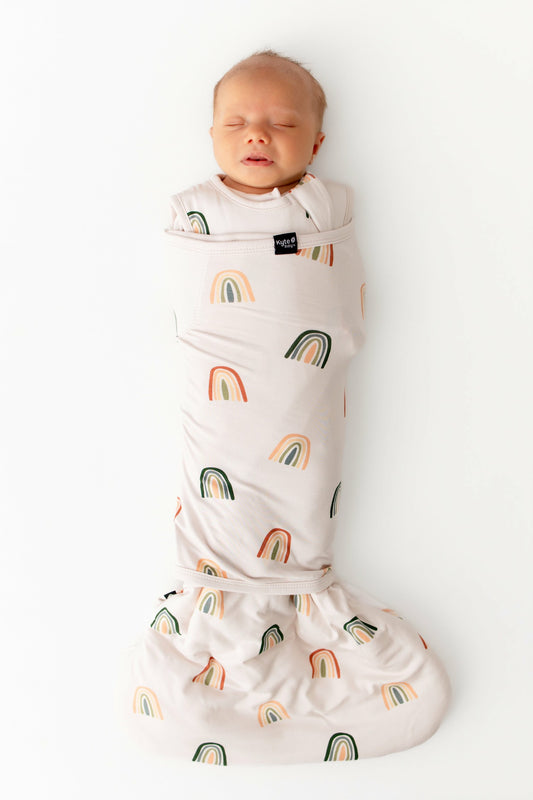 Sleep Bag Swaddler in Retro Rainbow 1.0 | Kyte Baby