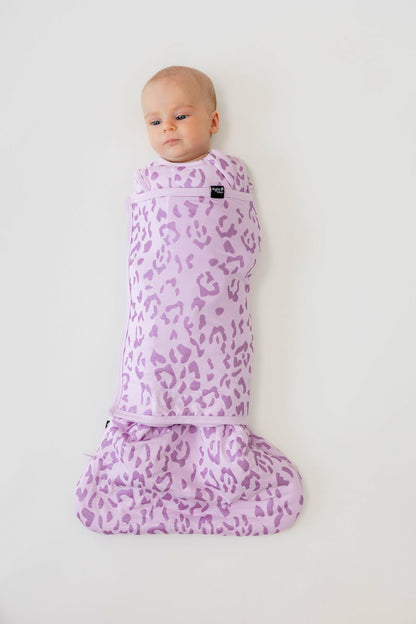 Sleep Bag Swaddler in Thistle Leopard 1.0 | Kyte Baby