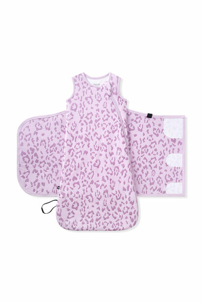 Sleep Bag Swaddler in Thistle Leopard 1.0 | Kyte Baby