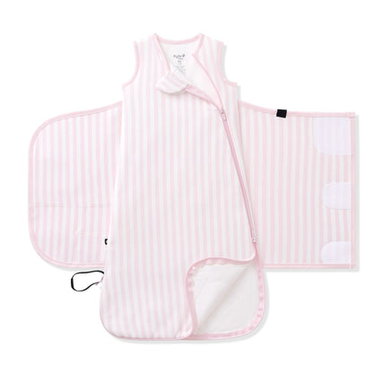 Sleep Bag Swaddler in Small Sakura Stripe 1.0 | Kyte Baby
