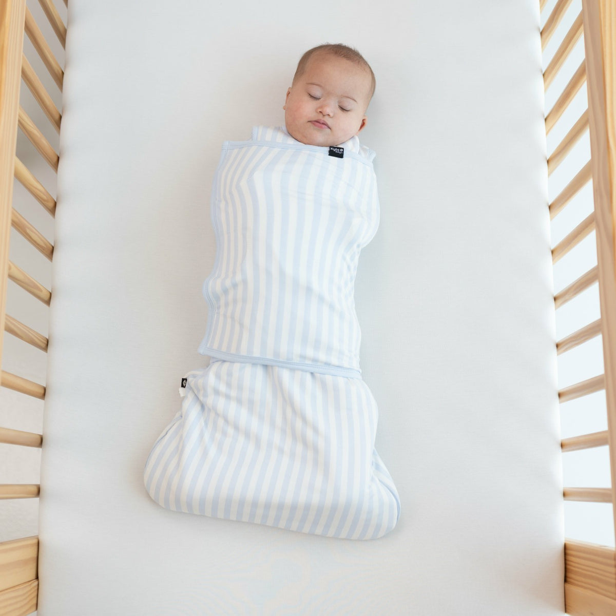 Sleep Bag Swaddler in Small Mist Stripe 1.0 | Kyte Baby