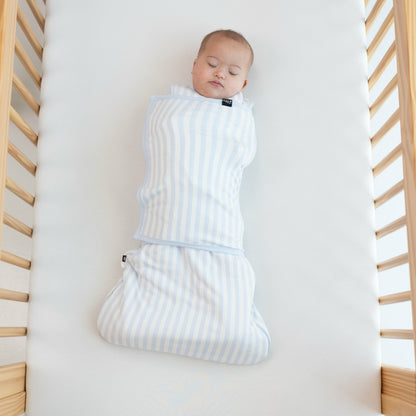 Sleep Bag Swaddler in Small Mist Stripe 1.0 | Kyte Baby