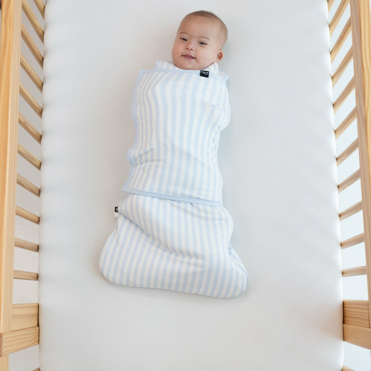 Sleep Bag Swaddler in Small Mist Stripe 1.0 | Kyte Baby