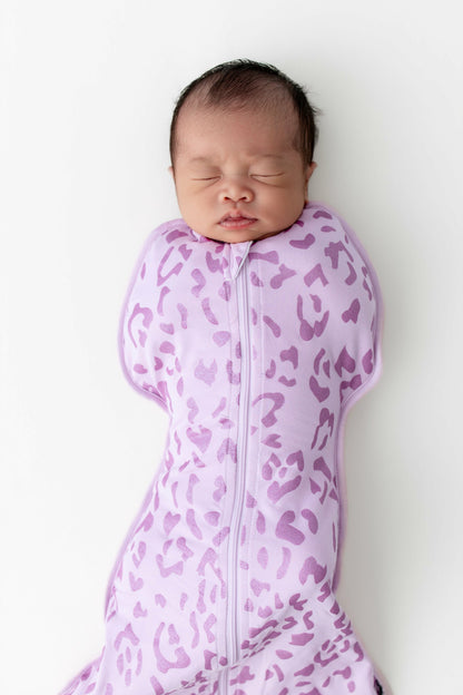 Swaddle Bag in Thistle Leopard 0.5 | Kyte Baby