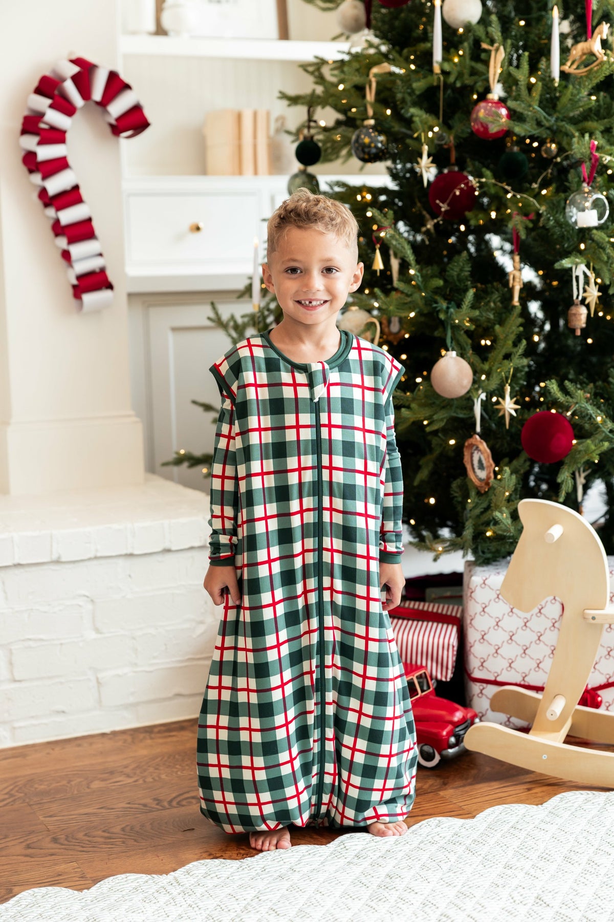 Sleep Bag Walker in Holiday Plaid 1.0 | Kyte Baby