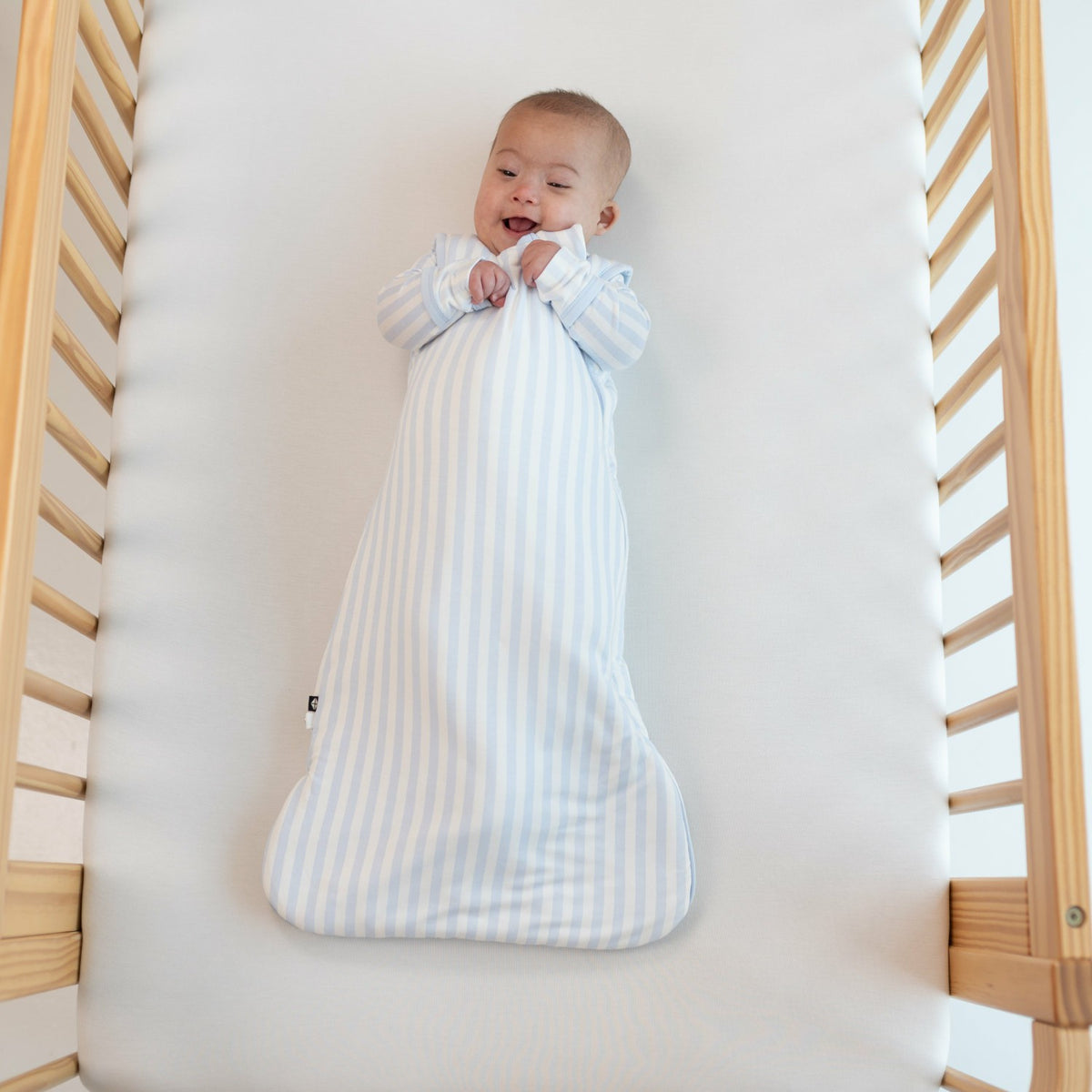 Sleep Bag in Small Mist Stripe 1.0 | Kyte Baby