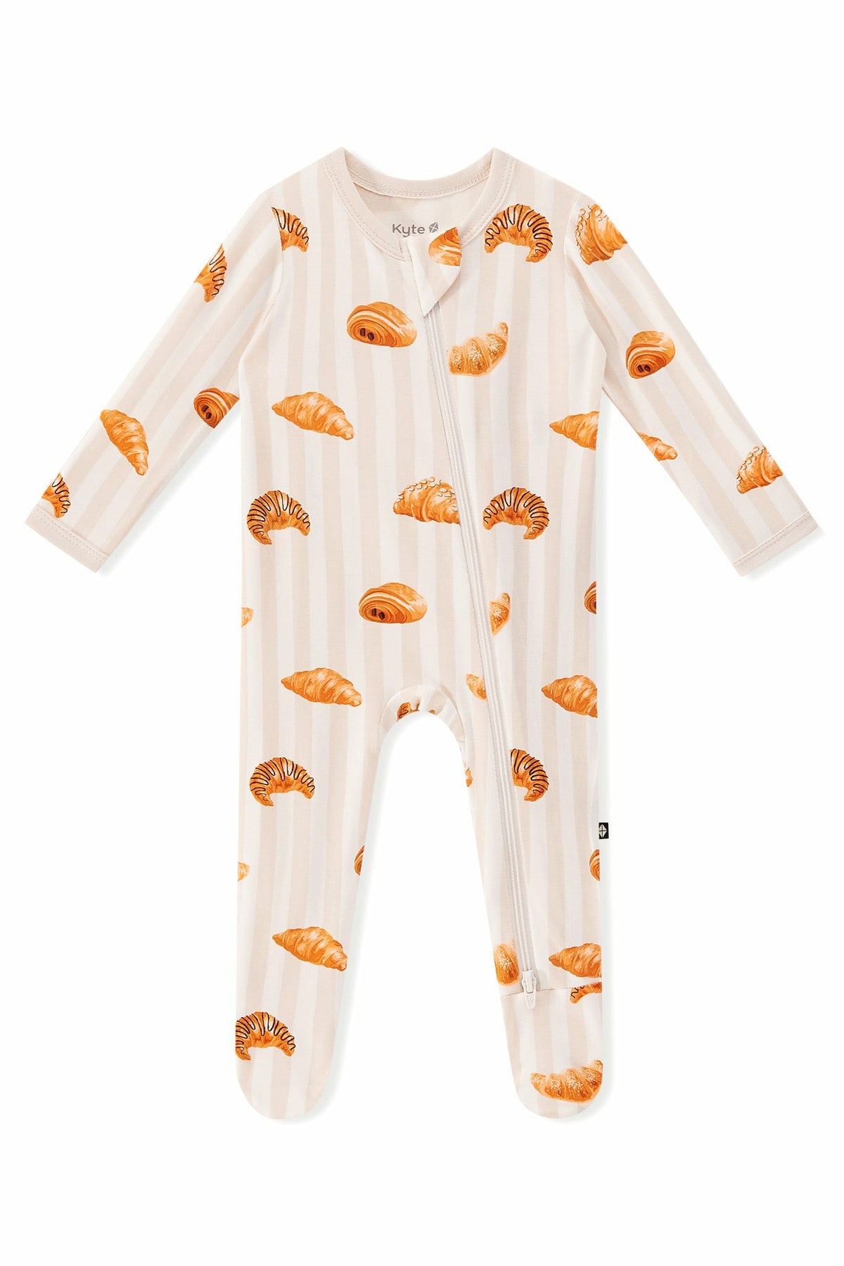 Zippered Footie in Croissant | Kyte Baby