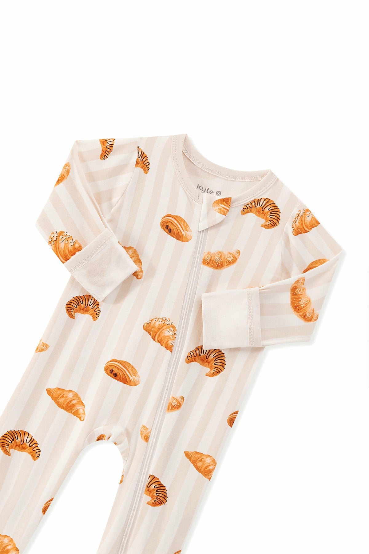 Zippered Footie in Croissant | Kyte Baby