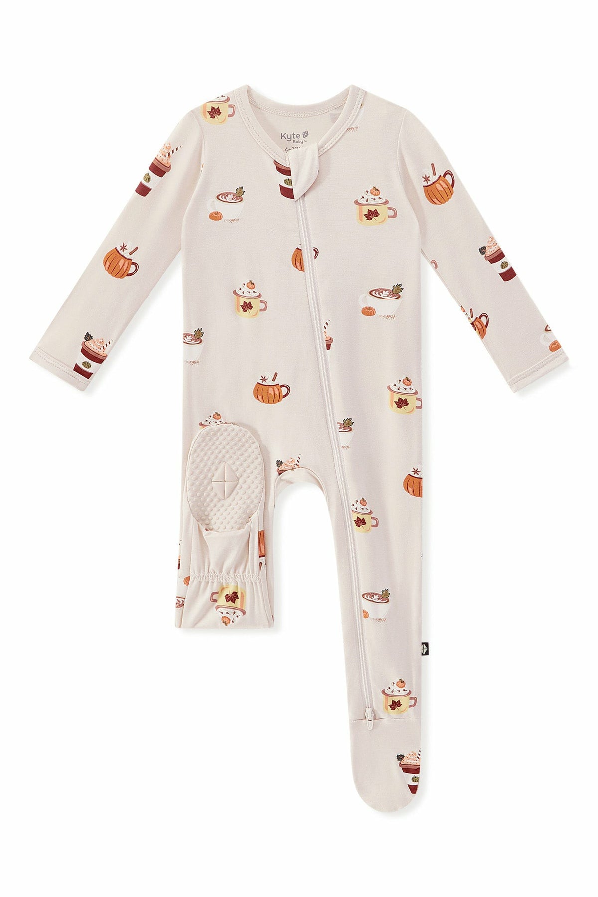 Zippered Footie in Pumpkin Spice Latte | Kyte Baby