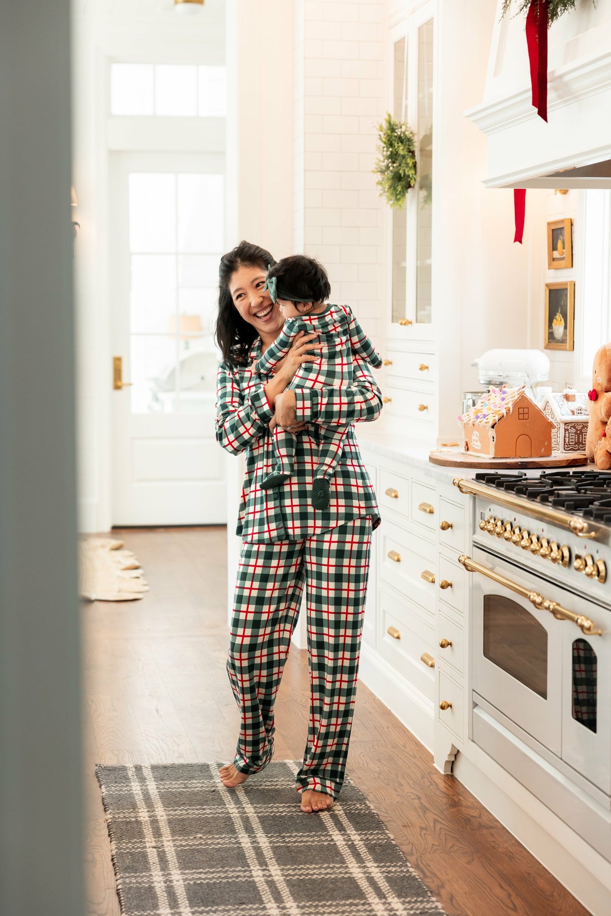 Zippered Footie in Holiday Plaid | Kyte Baby
