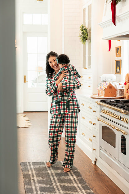Zippered Footie in Holiday Plaid | Kyte Baby