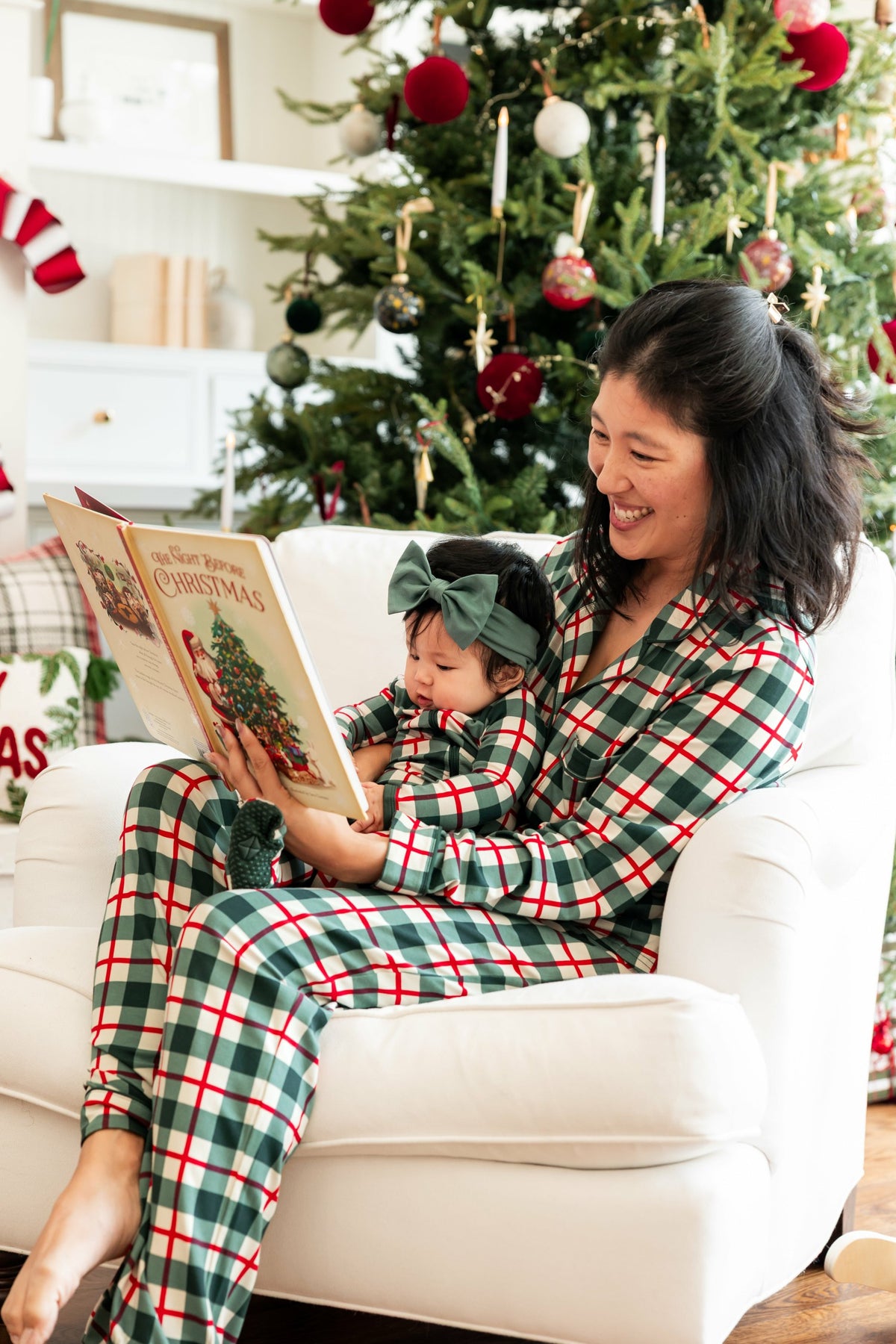 Zippered Footie in Holiday Plaid | Kyte Baby