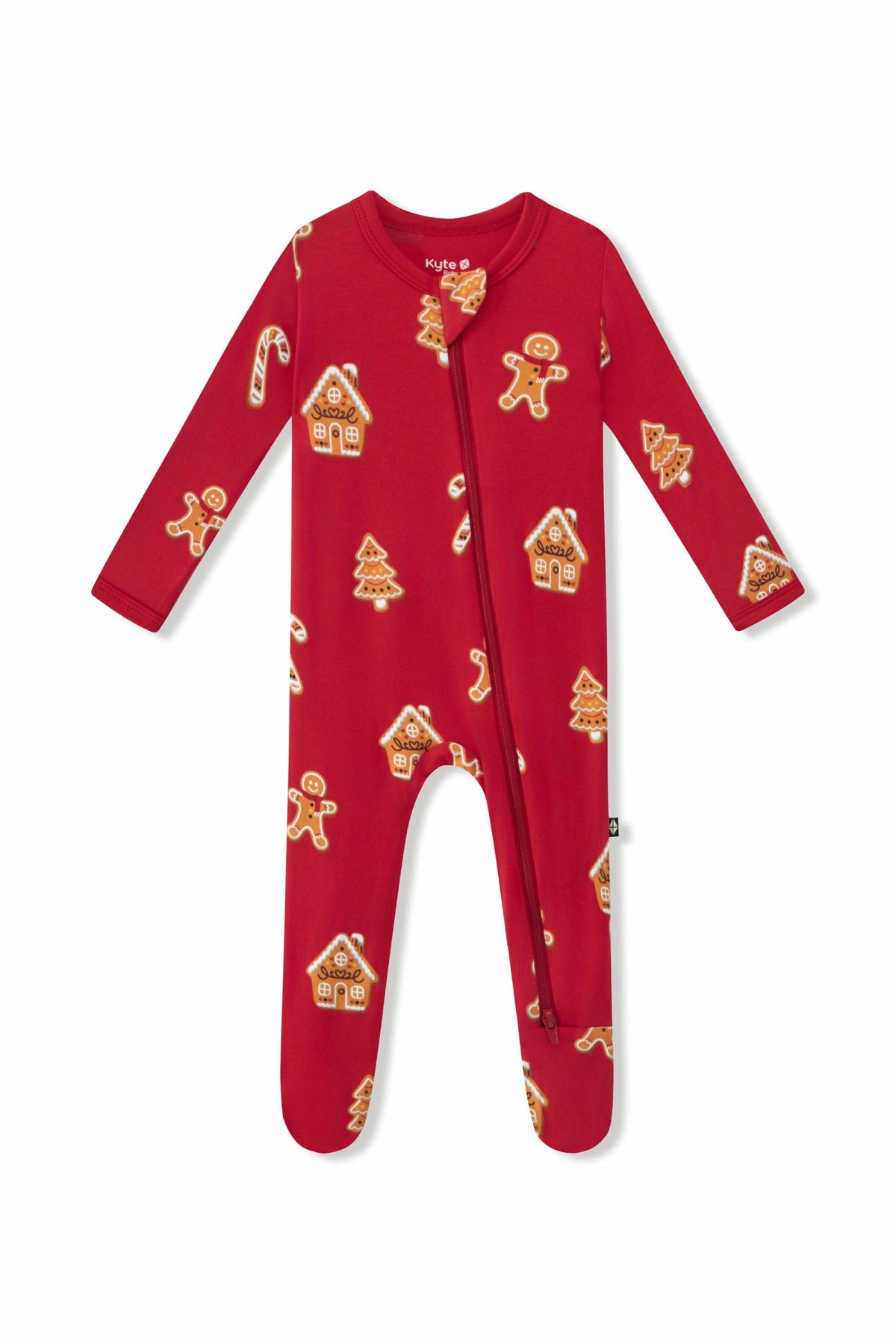 Zippered Footie in Gingerbread | Kyte Baby