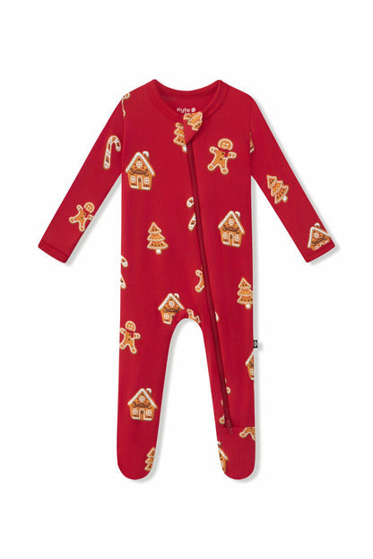 Zippered Footie in Gingerbread | Kyte Baby