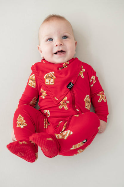 Zippered Footie in Gingerbread | Kyte Baby