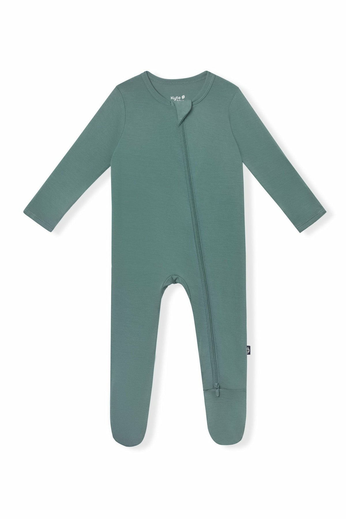 Zippered Footie in Pine | Kyte Baby